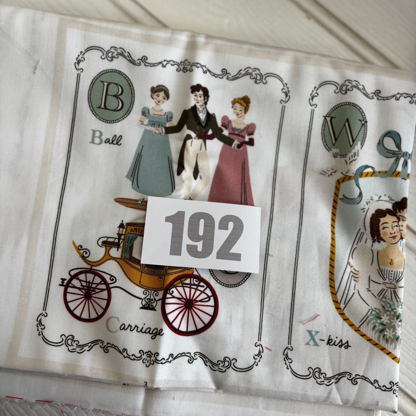 Riley Blake Jane Austen Alphabet Panel 192