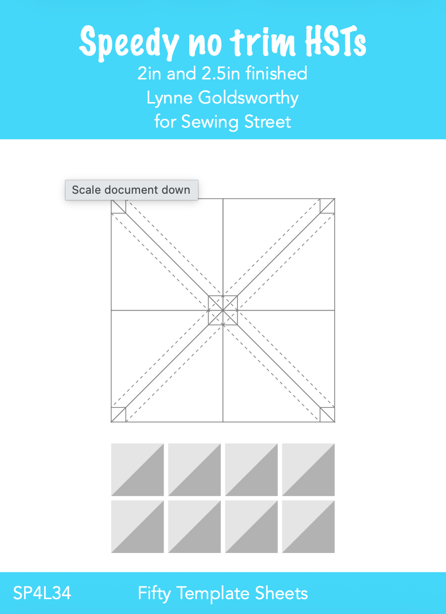 Speedy No Trim Printed Templates: 2" and 2.5" HSTs (Copy)