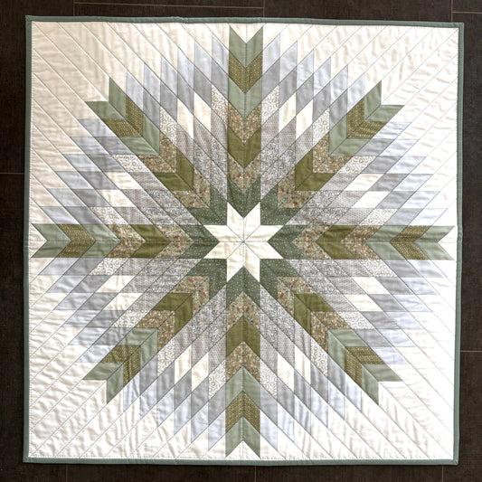 Mini Lone Star Circle Printed Quilt II