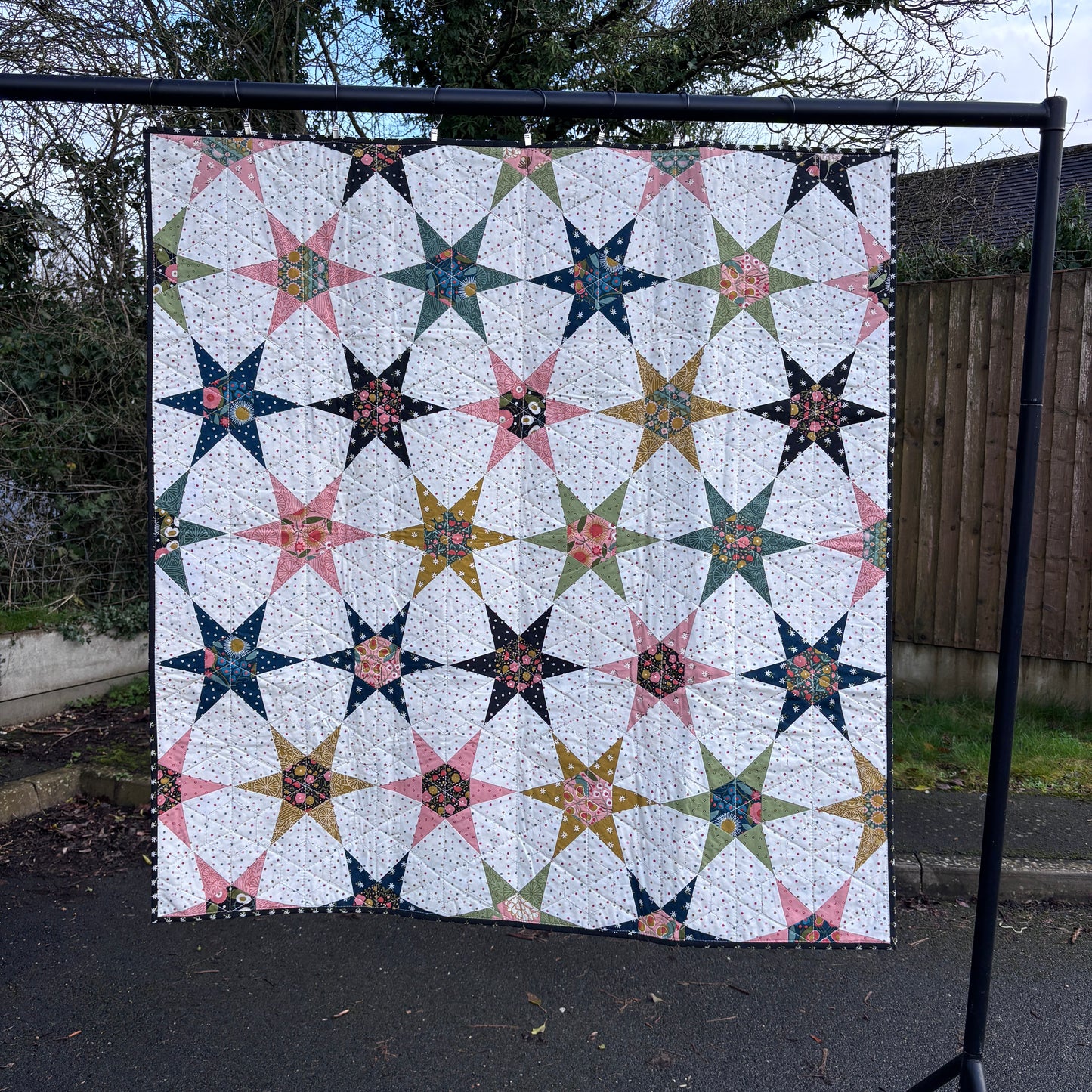 The Hexagon Stars Quilt II – 46” x 47” (Q51)