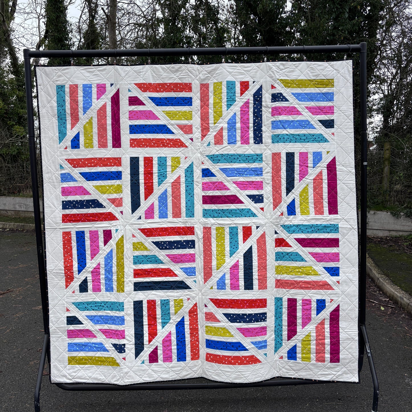 The candy stripes quilt – 68” square (Q12)