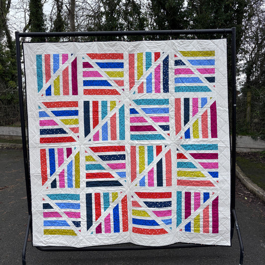 The candy stripes quilt – 68” square (Q12)