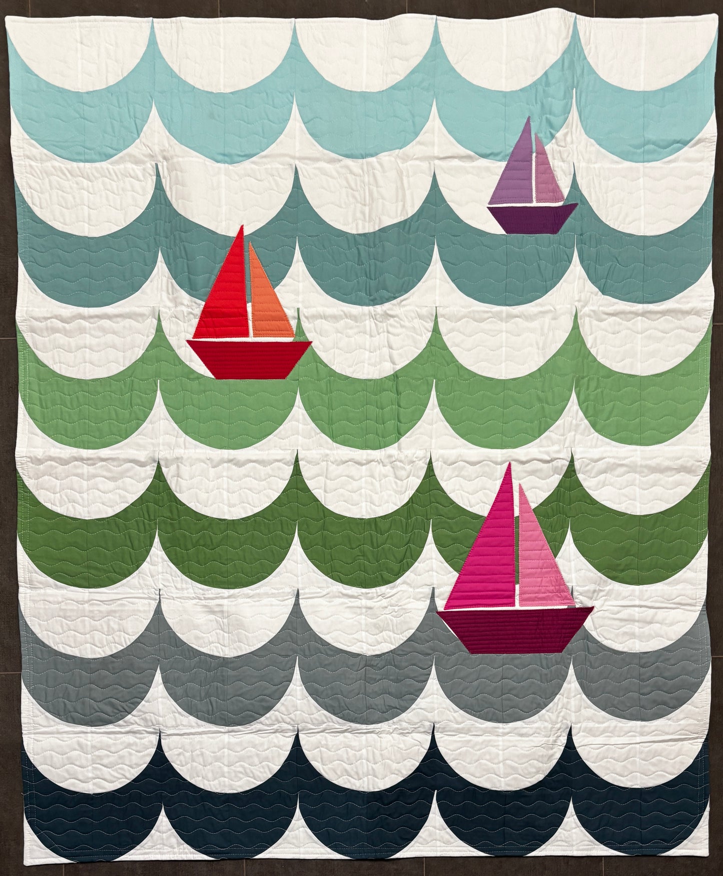 The Boats at Sea Quilt - 50" x 60" (Q71)