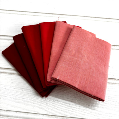 Coral red + pink solid and blender bundle 8