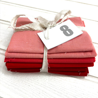 Coral red + pink solid and blender bundle 8