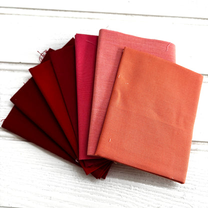Coral red + pink solid and blender bundle 9