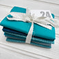 Teal / aqua blue solid and blender bundle 24