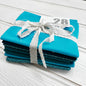Teal / aqua blue solid and blender bundle 28