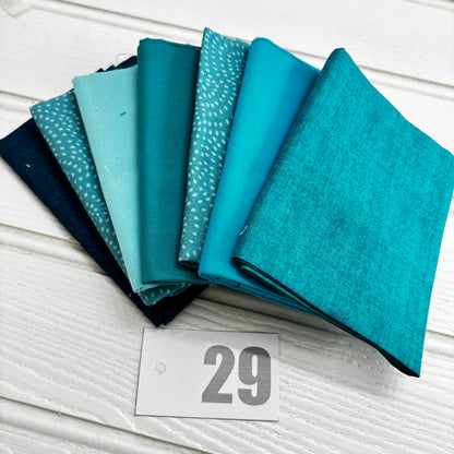 Teal / aqua blue solid and blender bundle 29