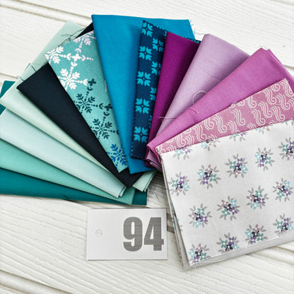 Teal / aqua / blue / purple solid and blender bundle 94