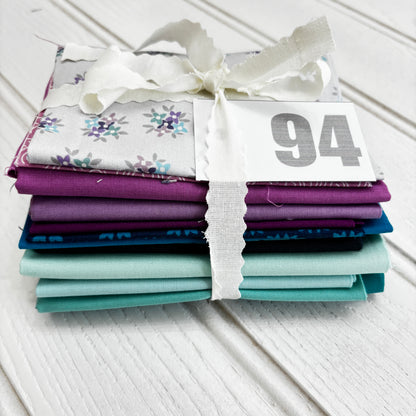 Teal / aqua / blue / purple solid and blender bundle 94