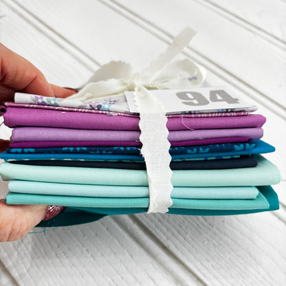 Teal / aqua / blue / purple solid and blender bundle 94