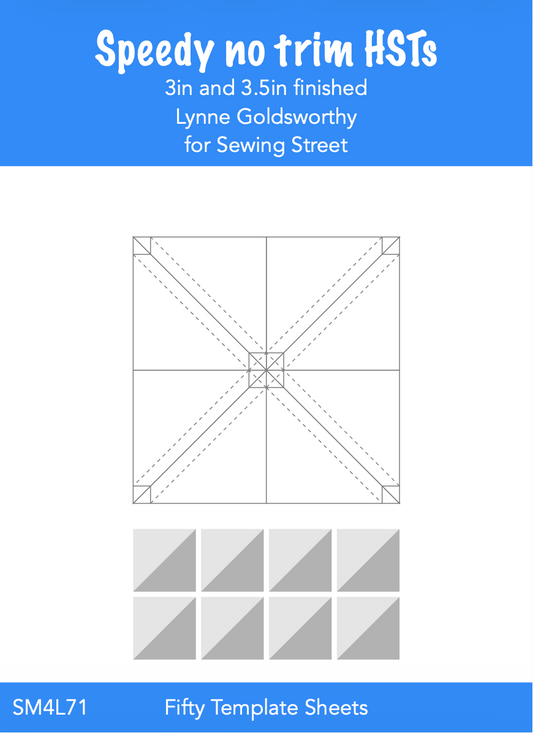 Speedy No Trim Printed Templates: 3" and 3.5" HSTs