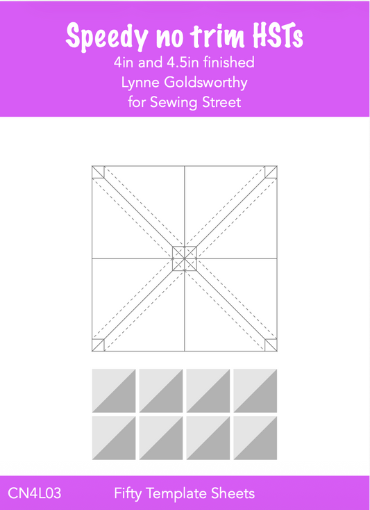 Speedy No Trim Printed Templates: 4" and 4.5" HSTs